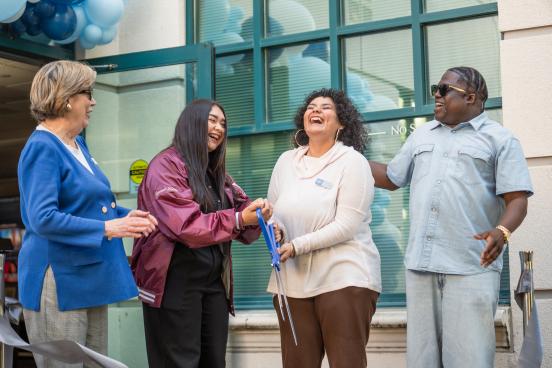 The HUB ribbon cutting ceremony