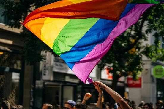 Pride Flag waving