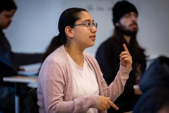 Students listen to lecture