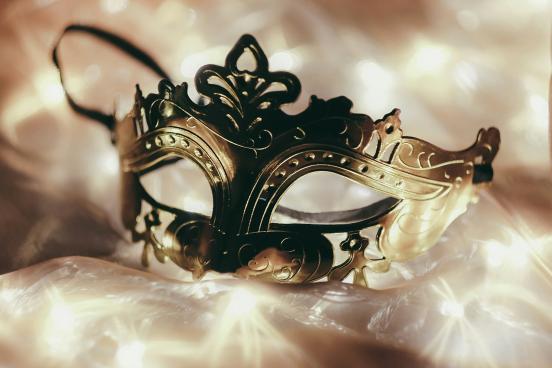 View of a masquerade mask