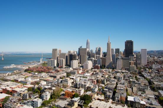 Arial view of San Francisco