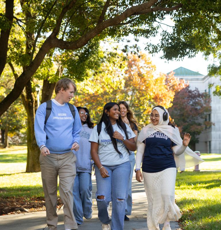 Students laughing together
