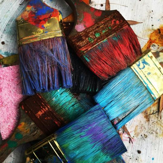 Used brushes from valentine's day