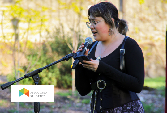 student singing
