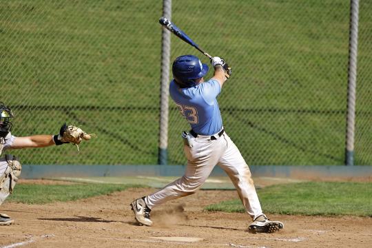 Man playing baseball