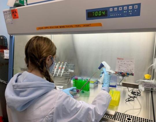 Student in Lab
