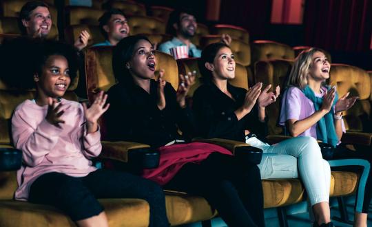 Students Watching a Movie