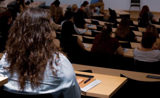 Students listen to lecture