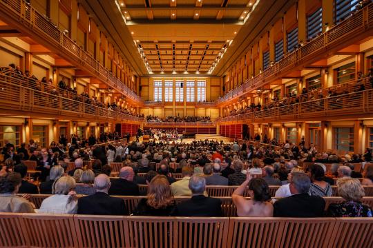 Audience in a packed Weill Hall