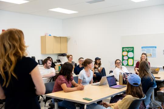 Students listen to lecture