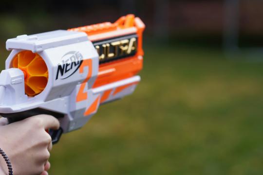 View of a Nerf gun