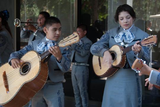 View of a mariachi band