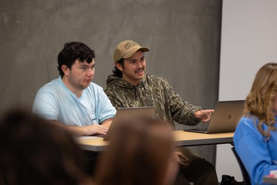 Students listen to lecture