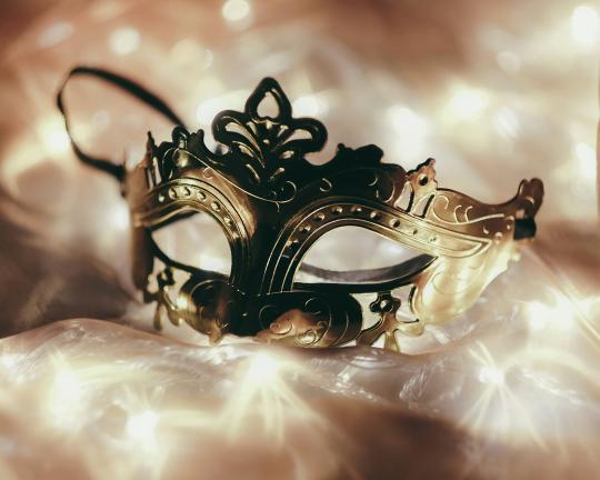 View of a masquerade mask