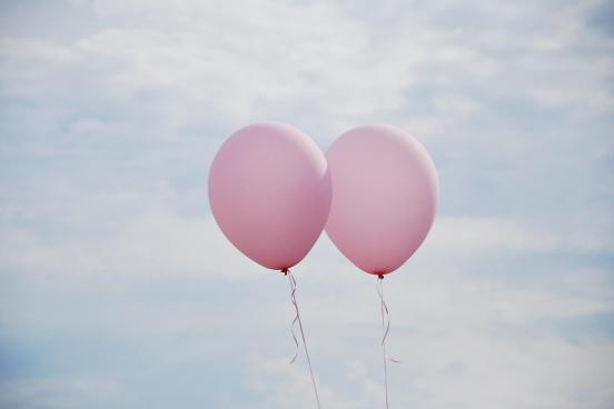 Balloons floating