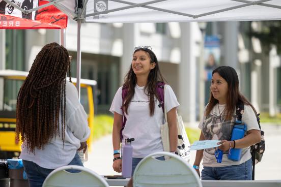 Students at career fair