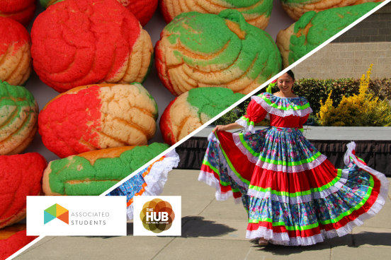 conchas and traditional mexican dancer