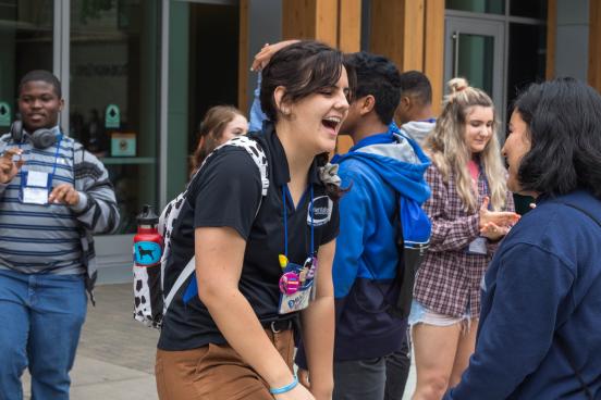 Student having fun at nook and cranny event