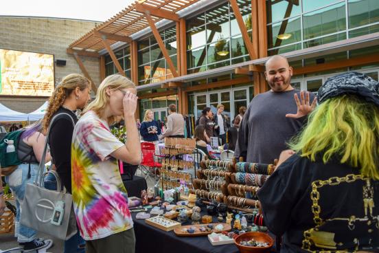 Night market at seawolf plaza