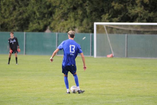 playing soccer