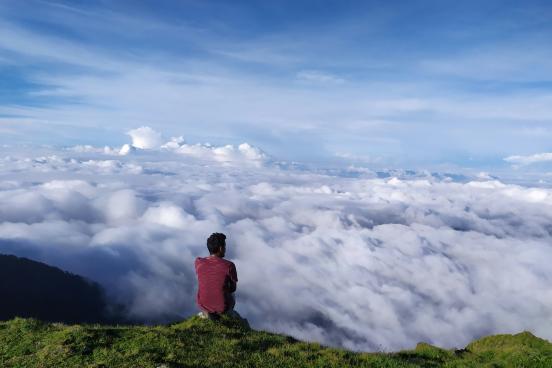man on hill