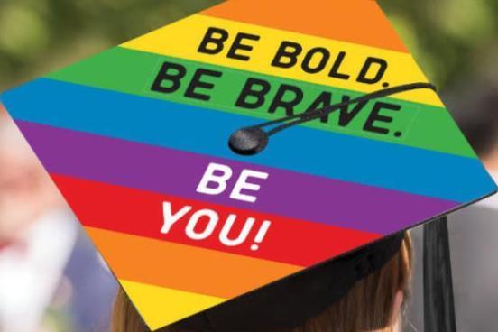 Rainbow Graduation Cap