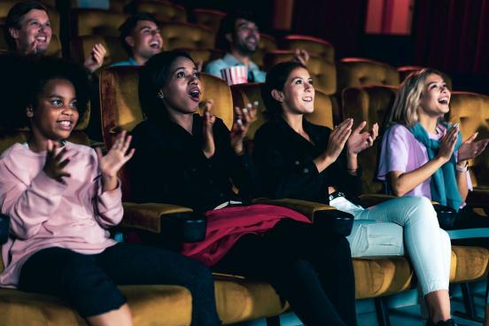 Students Watching a Movie