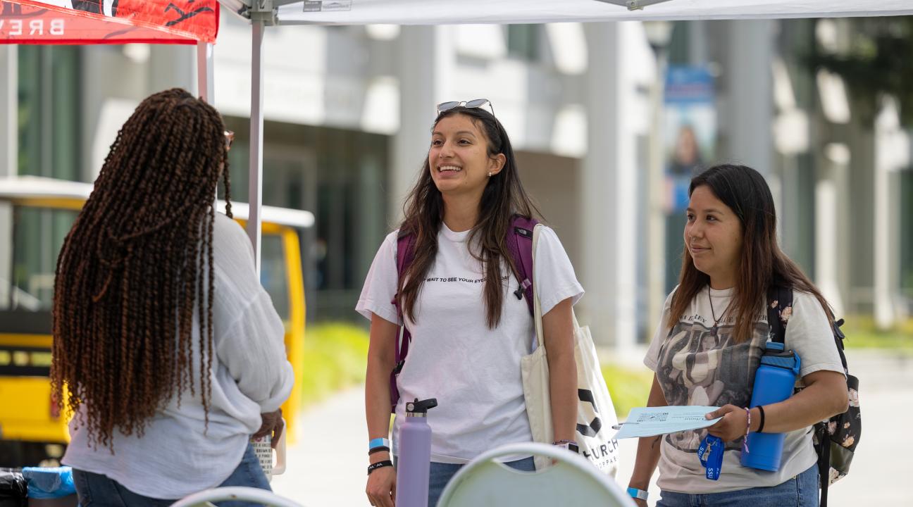 Students at career fair