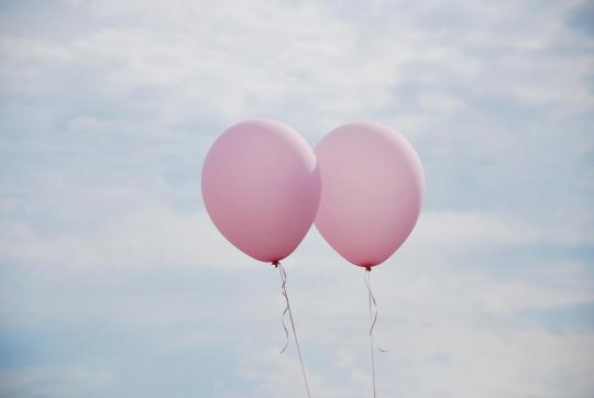 Balloons floating