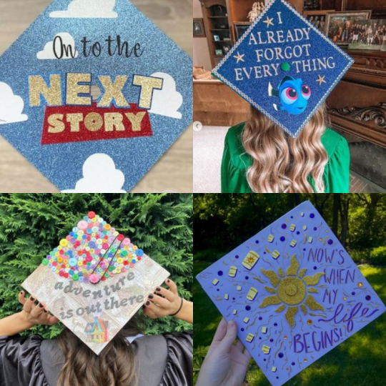 Disney reference grad caps