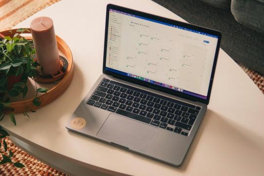 Laptop on a desk