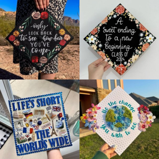 Motivational grad caps