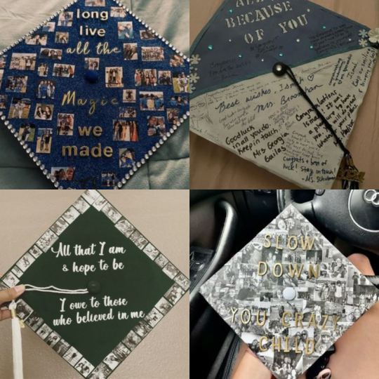 Shoutout to loved ones grad caps