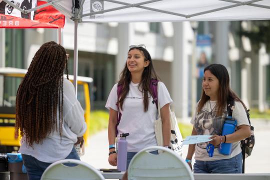 Students at career fair