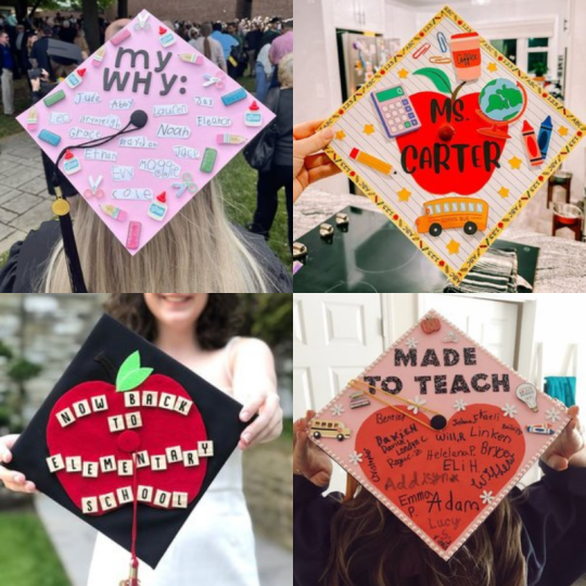 Teacher grad caps