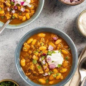 Bowl of Turkey Sweet Potato Chili