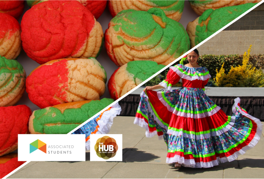 conchas and traditional mexican dancer