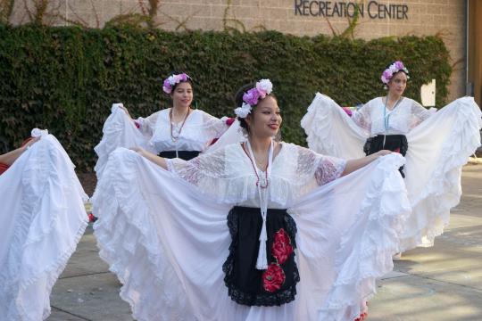Hispanic club dancing at the seawolf plaza