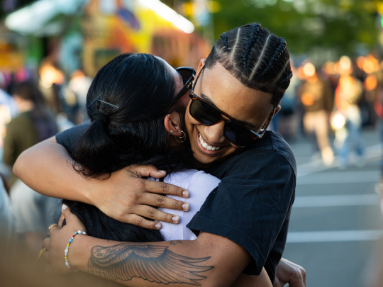 Students hugging