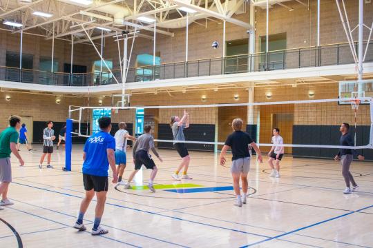 Intramural volleyball game