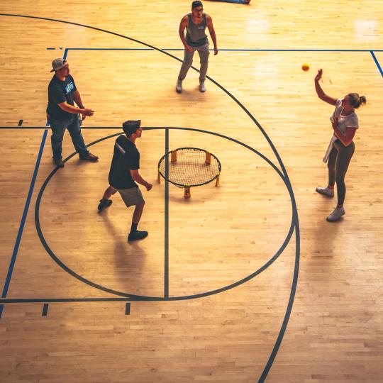 Intramurals spikeball game