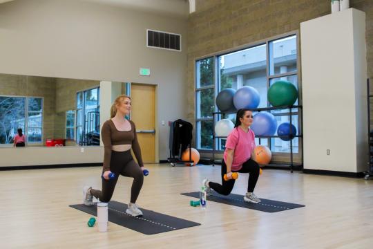 Pilates class at the rec center