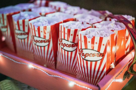 Popcorn at movie night