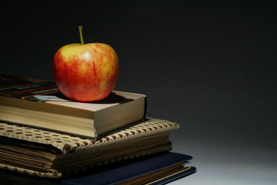 apple on books