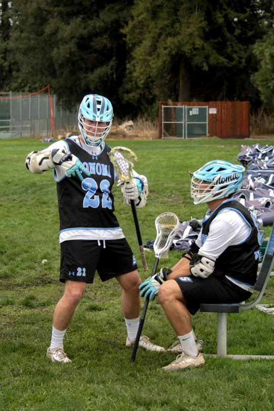 men playing lacrosse