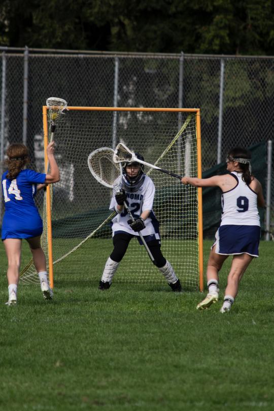 women playing lacrosse