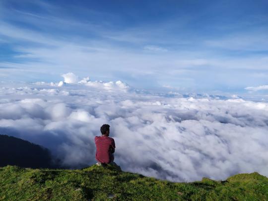 man on hill 