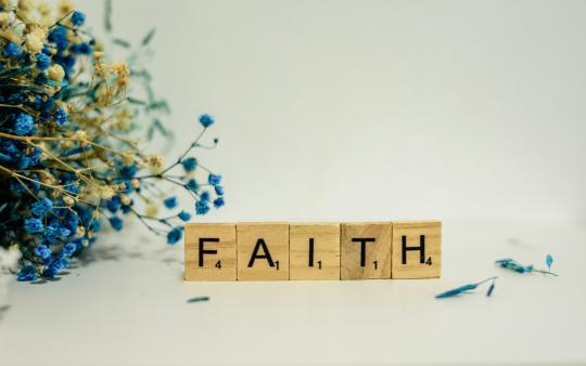 Letters spelling Faith 