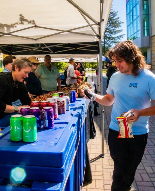 Students Attending Hot Dog Day