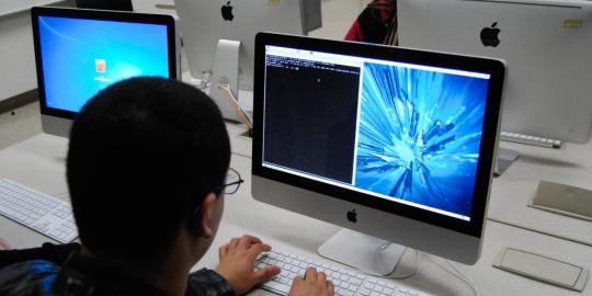 Student in Computer Lab